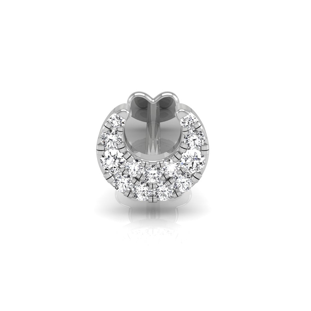 vimg:FJ4179|vimg:FJ4172|18K White Gold Crescent Moon Round Diamond Earrings — TOP