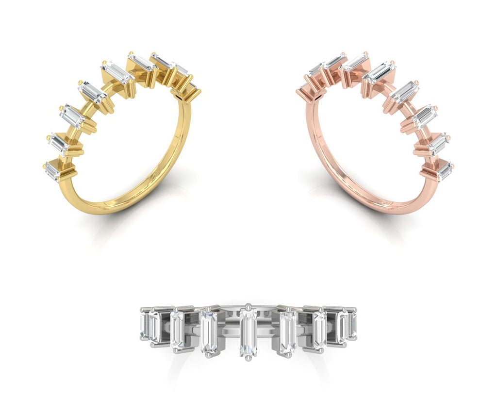 vimg:FJ2994|vimg:FJ3006|18K Baguette Diamond Eternity Ring — 3 COLOR