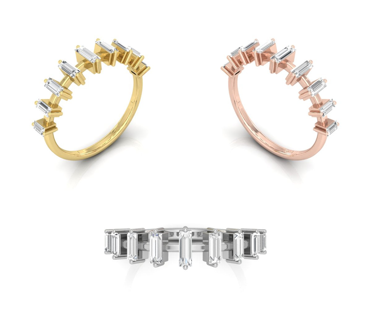 vimg:FJ2994|vimg:FJ3006|18K Baguette Diamond Eternity Ring — 3 COLOR