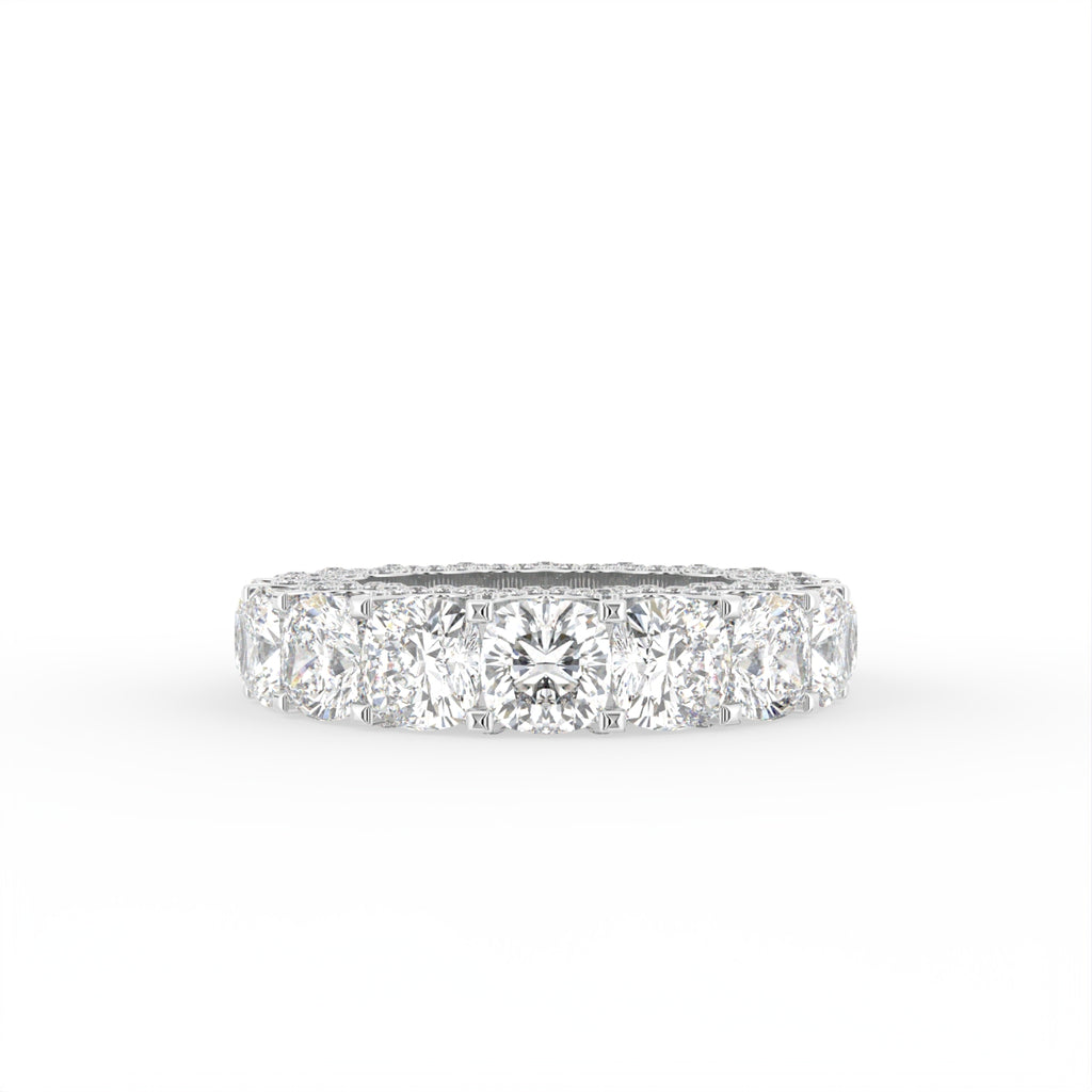 18K Full Eternity Round Diamond Ring — TOP
