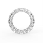 14K White Gold Full Eternity Princess Diamond Ring — FRONT