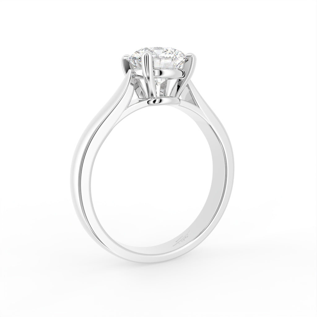 18K Solitaire Diamond Engagement Ring — 3D VIEW