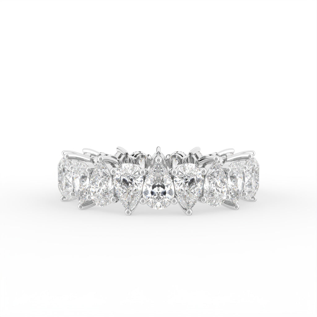 18K Full Eternity Pear Diamond Ring — TOP