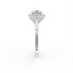 18K Halo Diamond Ring — SIDE