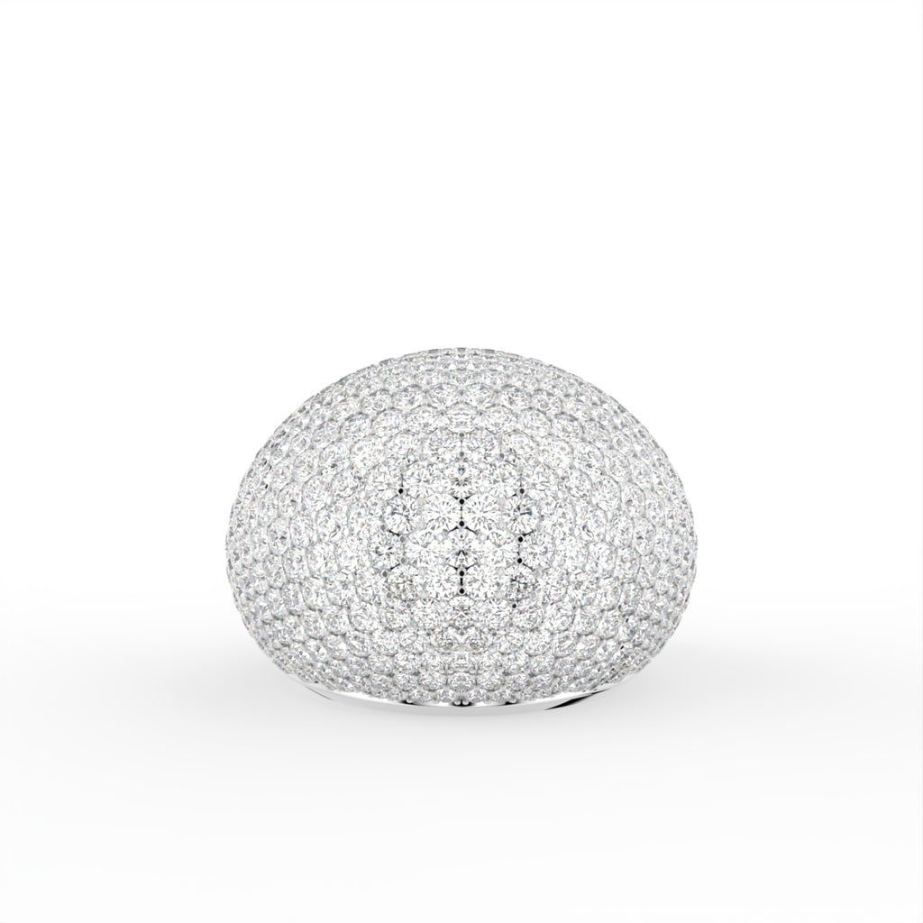 18K Bespoke Pavé Diamond Ring — TOP