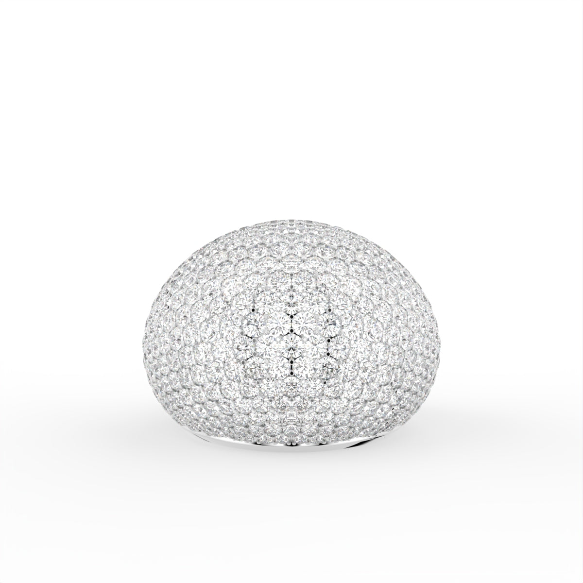 18K Bespoke Pavé Diamond Ring — TOP