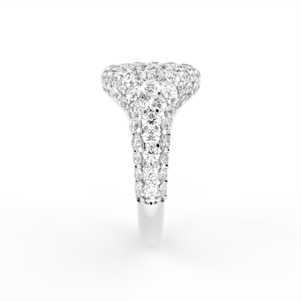 18K Bespoke Diamond Ring — SIDE