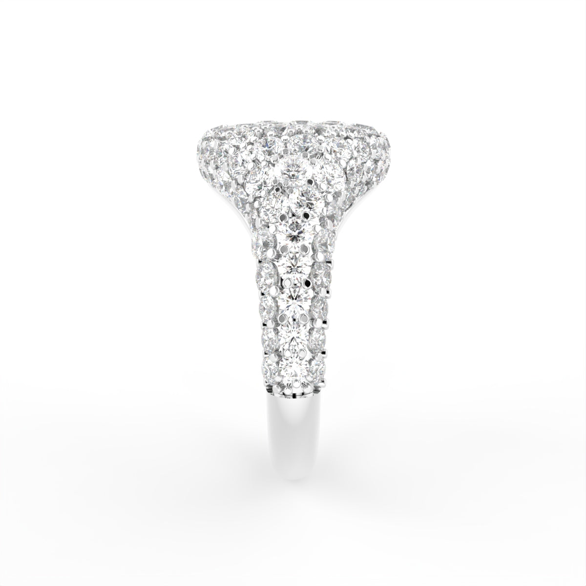 18K Bespoke Diamond Ring — SIDE