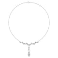 18K White Gold Teardrop Diamond Necklace — TOP