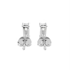 18K Baguette Solitaire Diamond Earrings — BACK
