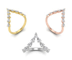 18K Bespoke Pear Diamond Ring — 3 COLOR