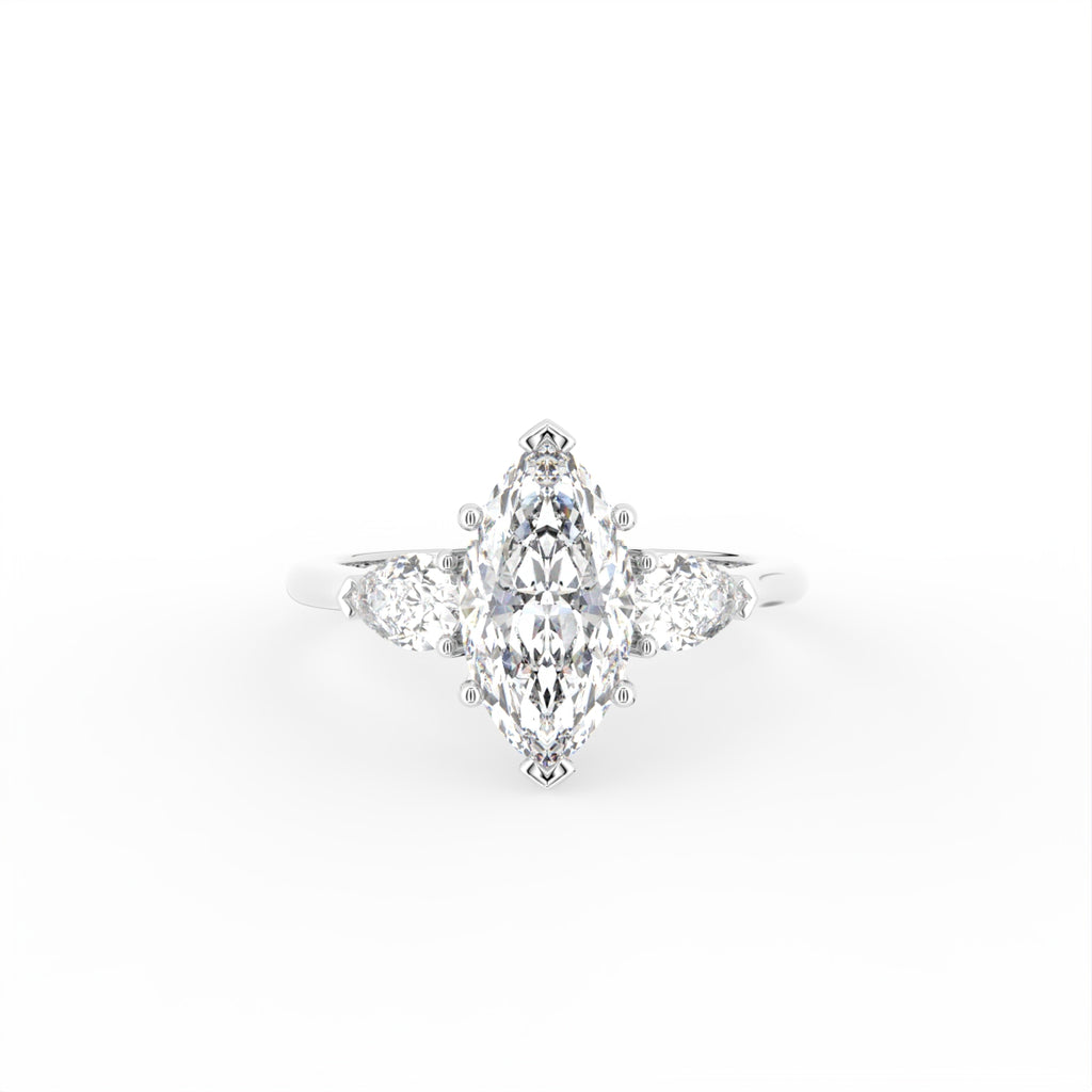 vimg:Z00294|18K Trilogy Pink Marquise Diamond Ring — TOP