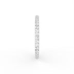 18K Full Eternity Round Diamond Ring — SIDE