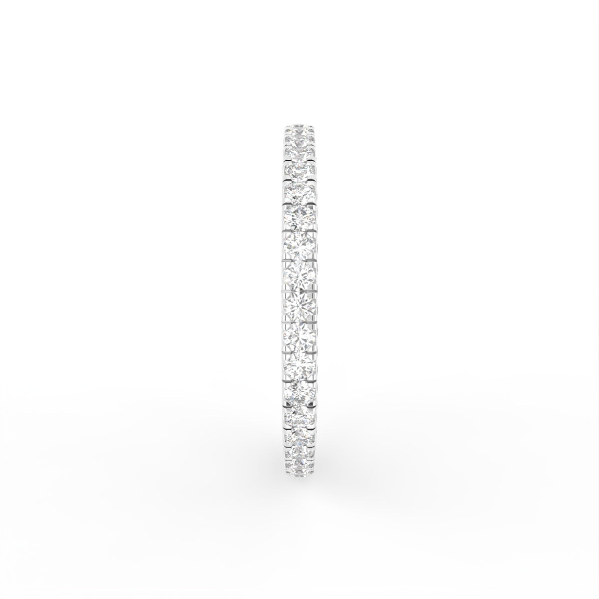 18K Full Eternity Round Diamond Ring — SIDE