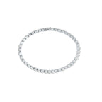 14K White Gold Tennis Pear Diamond Bracelet — FRONT