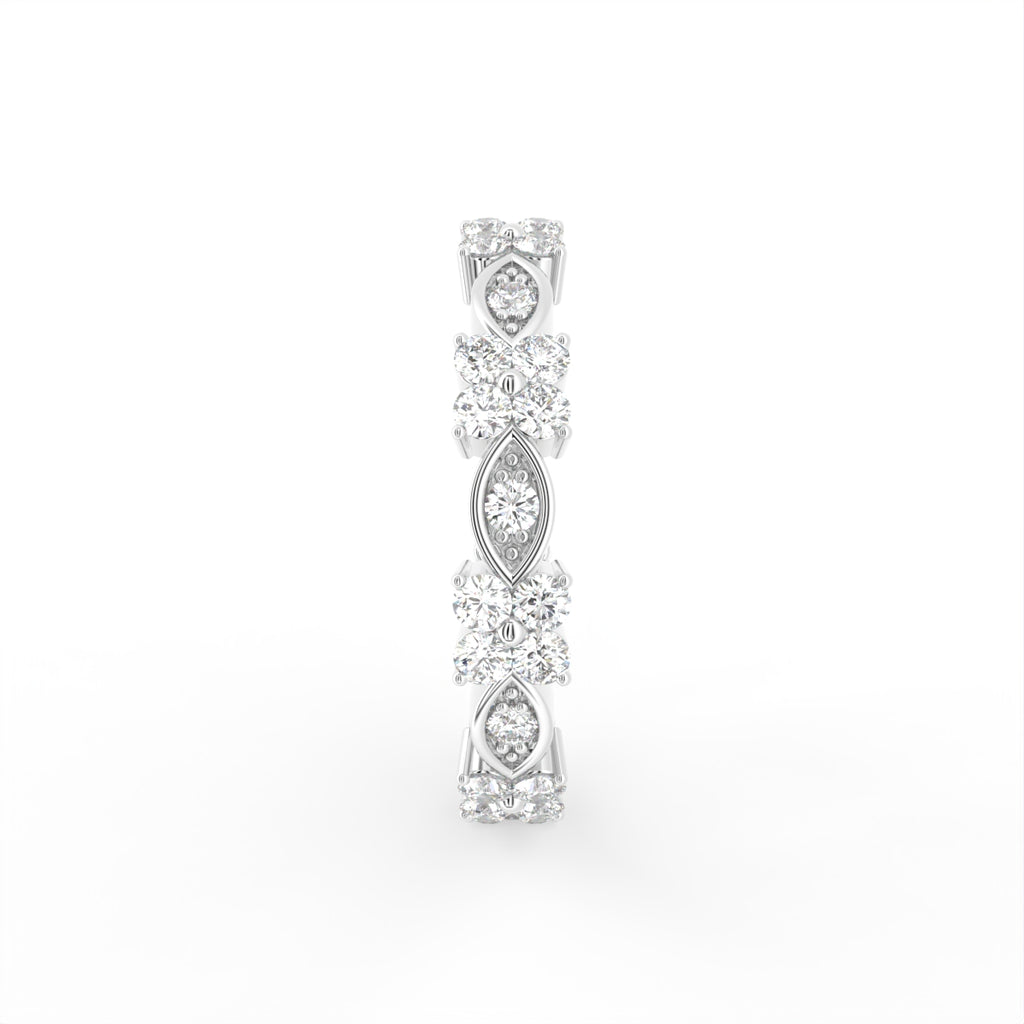 18K Bespoke Round Diamond Ring — SIDE