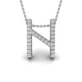 18K White Gold Hagalaz Viking Round Diamond Pendant — FRONT