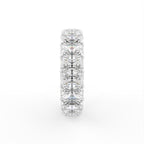 18K White Gold Radiant Diamond Eternity Ring — SIDE