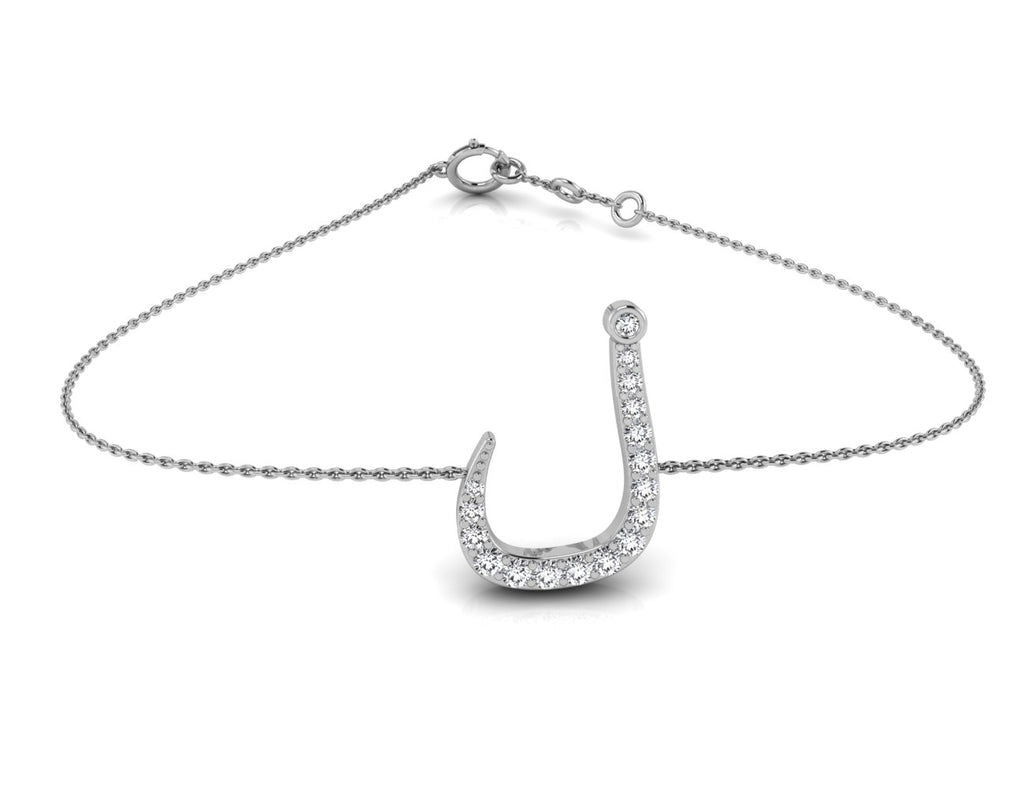 18K Arabic Alphabet Diamond Bracelet — TOP
