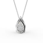 18K Solitaire Pear Diamond Pendant — BACK