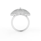 Sterling Silver Diamond Ring — FRONT/BACK