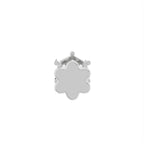 14K White Gold Princess Diamond Stud Earrings — BACK