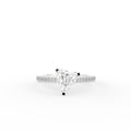 18K Solitaire Triangle Diamond Ring — TOP