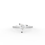 18K Solitaire Triangle Diamond Ring — TOP