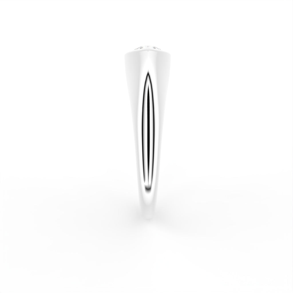 18K Bespoke Bezel Diamond Ring — SIDE
