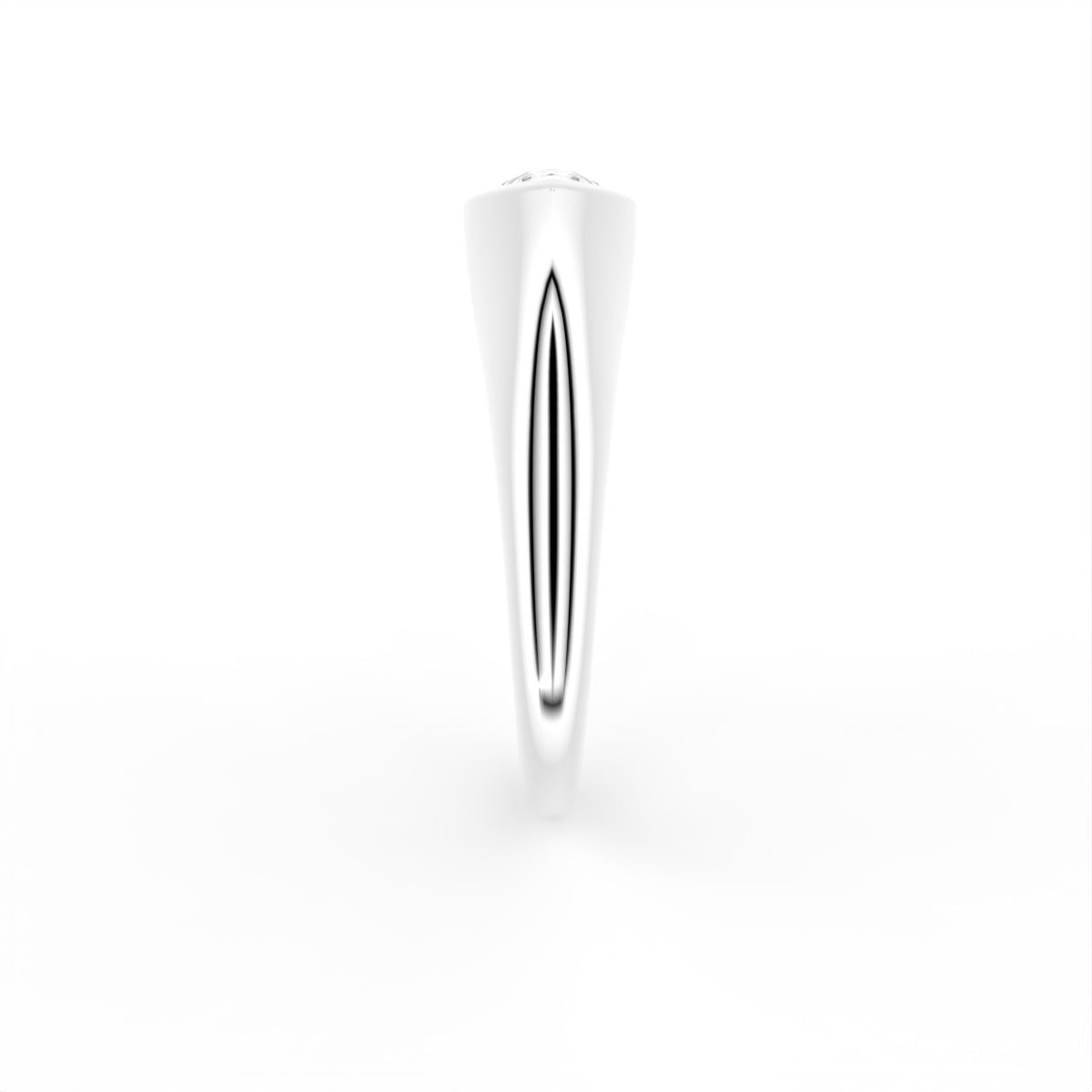 18K Bespoke Bezel Diamond Ring — SIDE