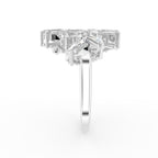 18K Floral Baguette Diamond Ring — SIDE
