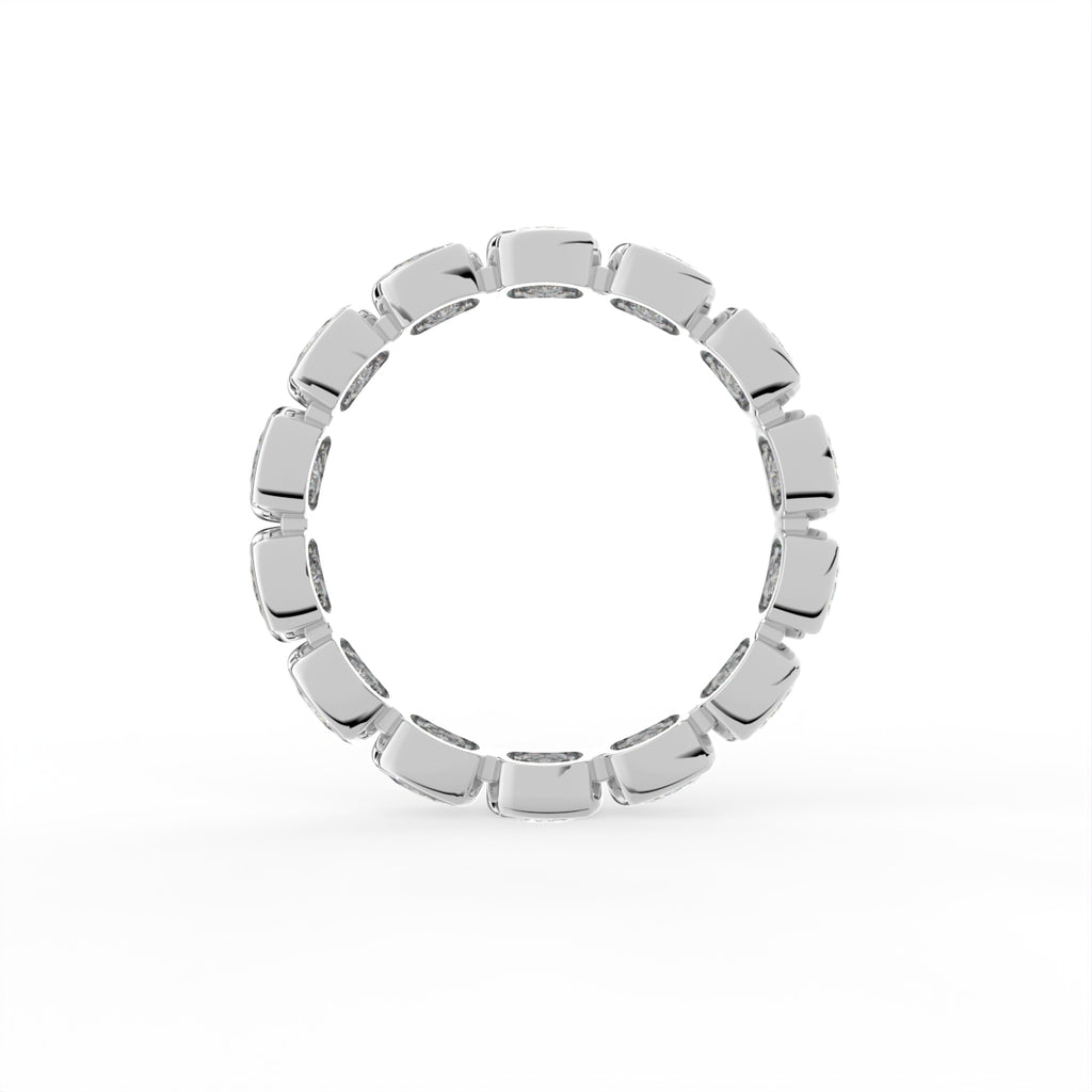Sterling Silver Diamond Ring — FRONT/BACK