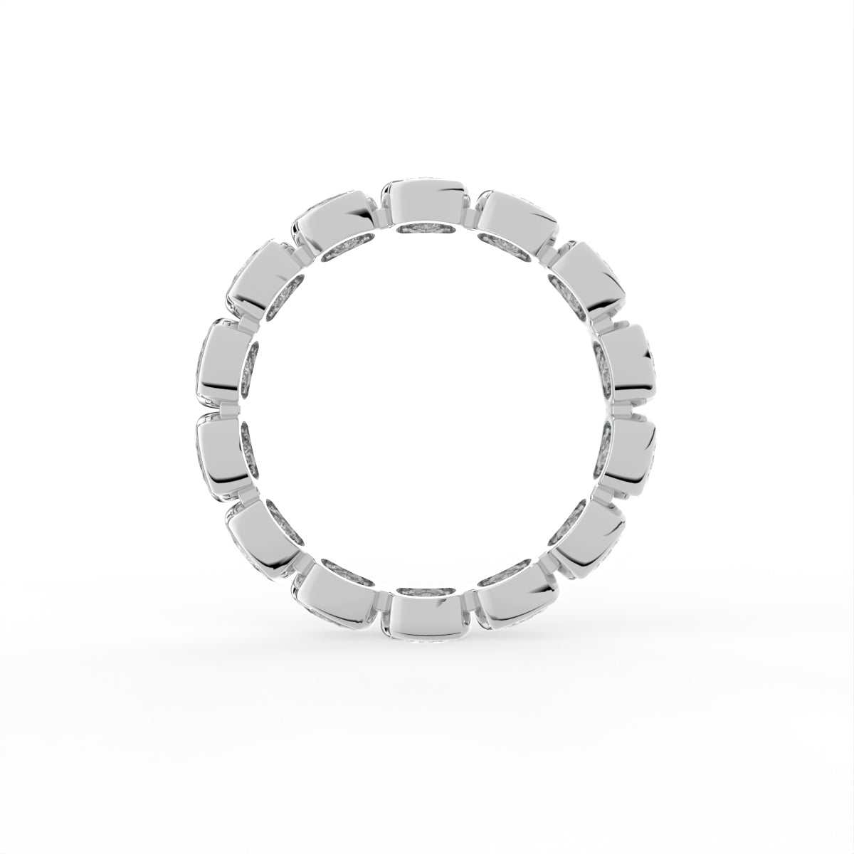 Sterling Silver Diamond Ring — FRONT/BACK