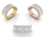 18K Eternity Baguette Diamond Ring — 3 COLOR