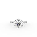 18K Round Diamond Engagement Solitaire Ring — TOP