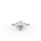 18K Round Diamond Engagement Solitaire Ring — TOP