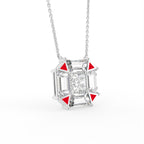 vimg:Z01079|18K Bespoke Princess Diamond Pendant — BACK