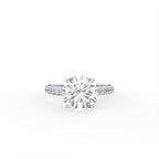 18K Solitaire Diamond Engagement Ring — TOP