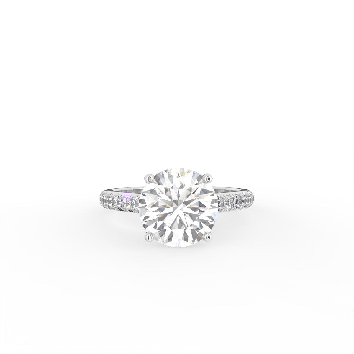 18K Solitaire Diamond Engagement Ring — TOP