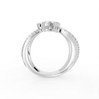 18K White Gold Bespoke Diamond Ring — FRONT