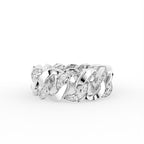 18K Bespoke Chain Link Diamond Ring — TOP