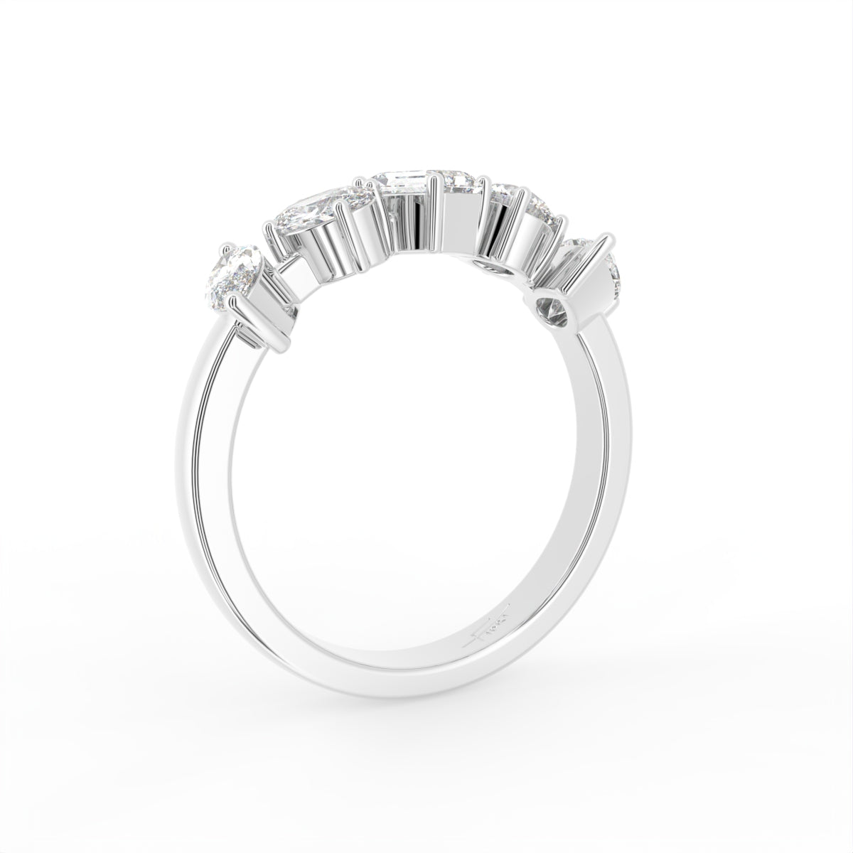 18K Mixed Cut Diamond Ring — 3D VIEW