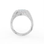Sterling Silver Diamond Ring — FRONT/BACK
