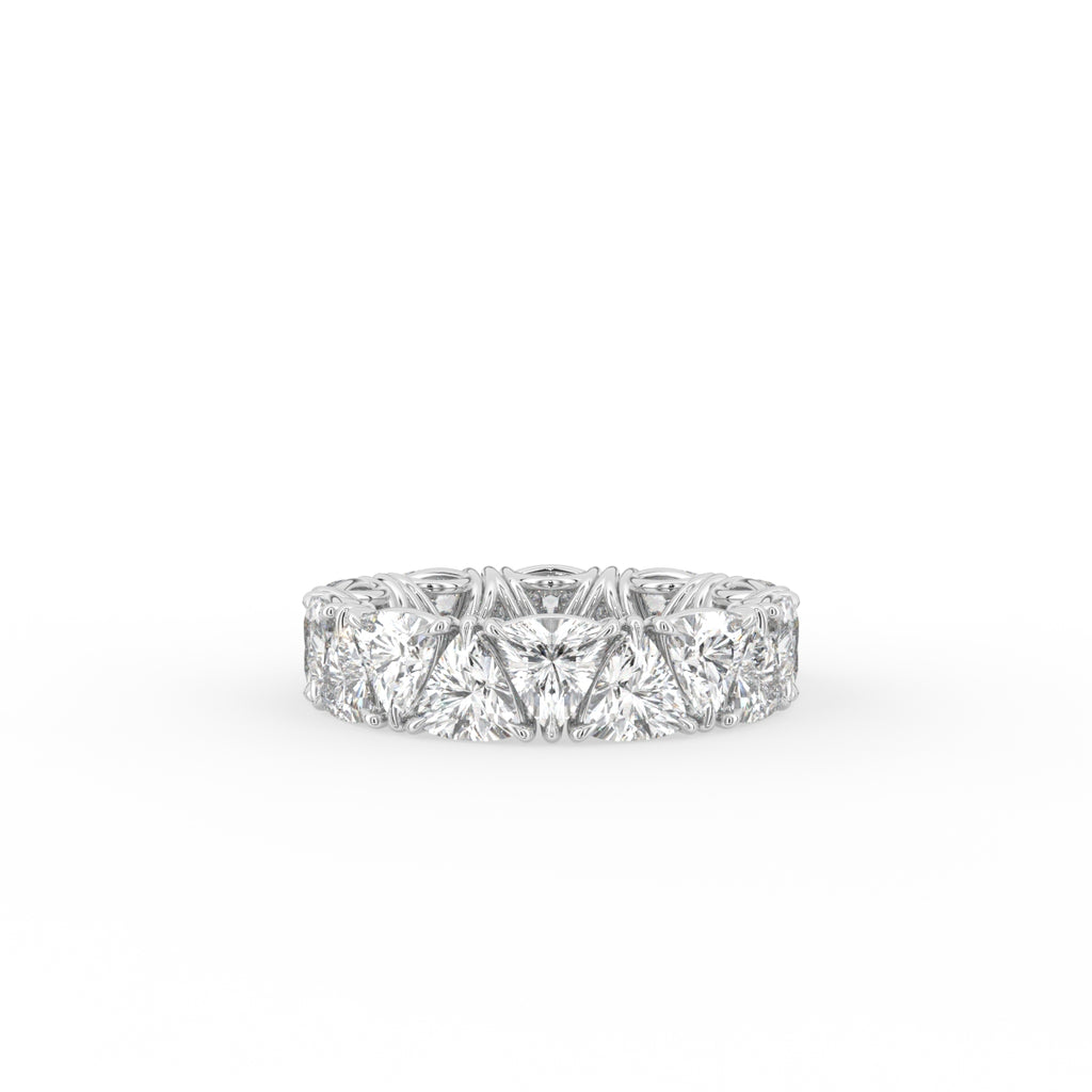 18K Eternity Trillion Diamond Ring — TOP
