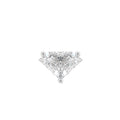 14K White Gold Trillion Diamond Stud Earrings — TOP