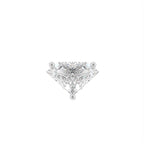 14K White Gold Trillion Diamond Stud Earrings — TOP