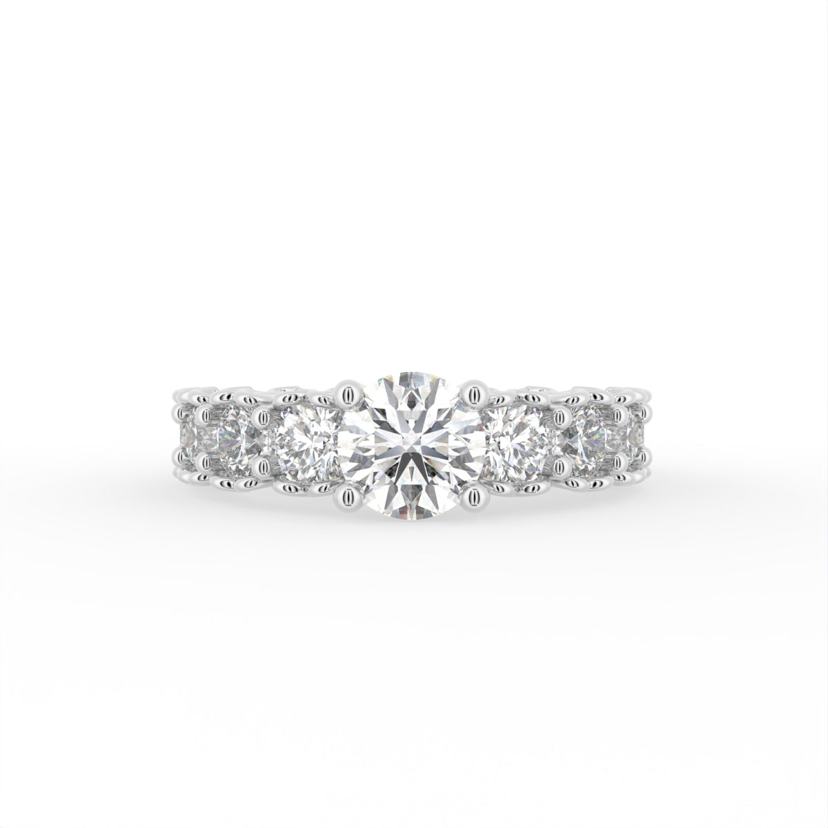 Sterling Silver Diamond Ring — TOP