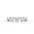 14K White Gold Star Round Diamond Ring — TOP