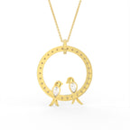 Sterling Silver Diamond Pendant — FRONT/BACK