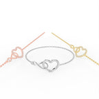 18K Heart Infinity Round Diamond Bracelet — 3 COLOR